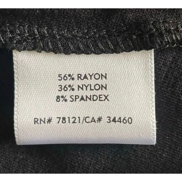 EILEEN FISHER Black Stretch Twist Front Split Long Rayon/Nylon Tunic SZ PL #1810 - Picture 8 of 11